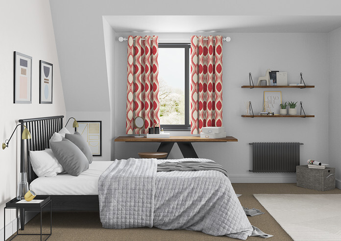 Kasian, Red - Made to Measure Curtains - Image 5